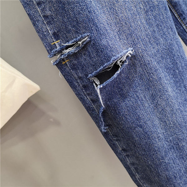 Model nou de blugi dama lati cu talie inalta de culoare albastra