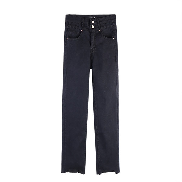 Μαύρα γυναικεία τζιν με ψηλή μέση