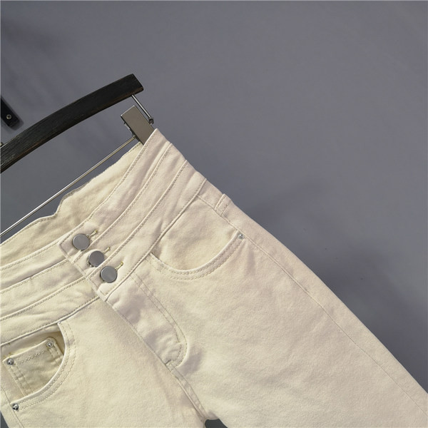 Blugi de dama Model slim cu talie inalta si buzunar