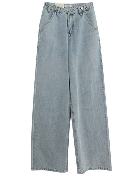 Pavasarīgi plati džinsi ar augstu vidukli sievietēm