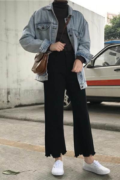 Blugi de dama lati cu buzunare si talie inalta