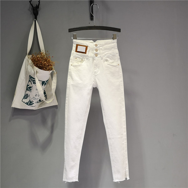 Model nou de blugi de dama cu talie inalta si crapaturi