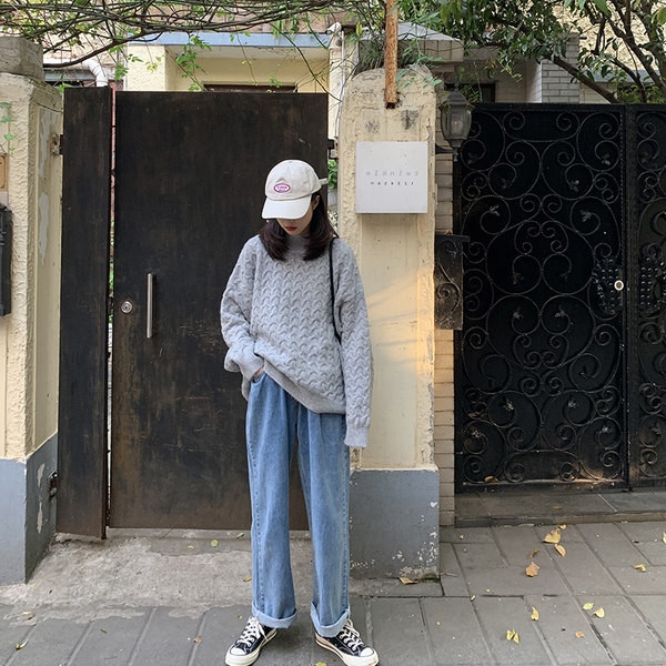 Blugi de primăvară de damă cu model cu talie înaltă