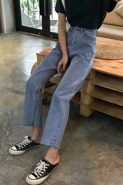 Άνοιξη-καλοκαιρινά φαρδιά τζιν με ψηλή μέση