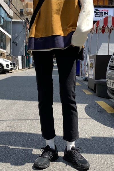 Pavasariniai džinsai, tiesūs, 7/8 ilgio