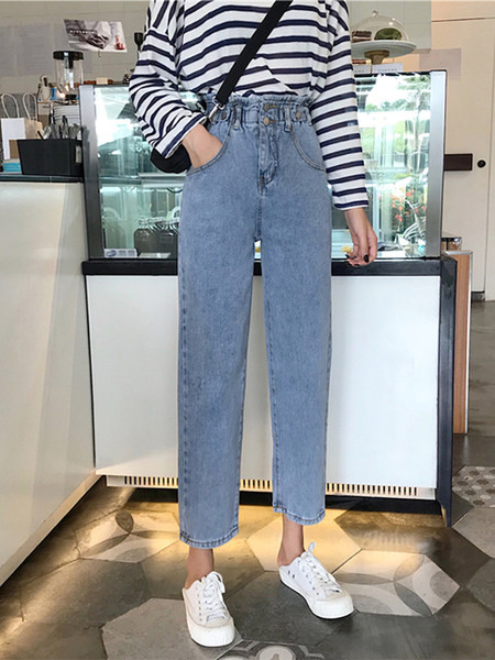 Μοντέρνο τζιν για την άνοιξη με μέση paper bag