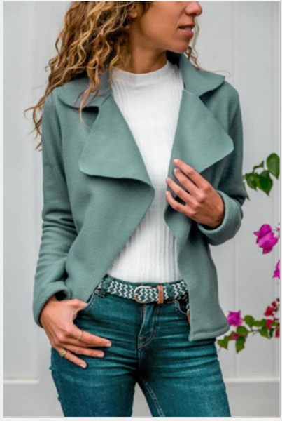 Jacheta damso scurta eleganta model simplu fara inchidere