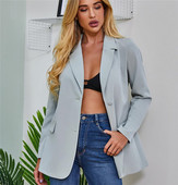 Γυναικείο κομψό σακάκι φαρδύ μοντέλο με κουμπιά