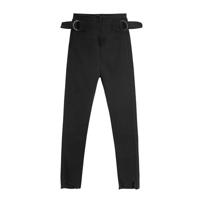 Γυναικεία τζιν σε μαύρο και μπλε - ψηλή μέση