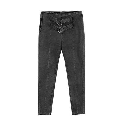 Sieviešu džinsi divās krāsās - taisns modelis