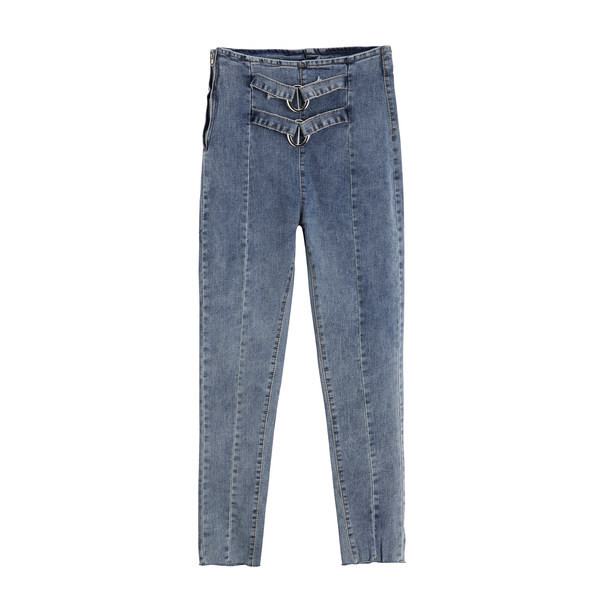 Sieviešu džinsi divās krāsās - taisns modelis