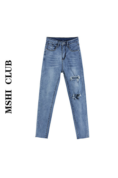 Model nou de blugi de dama cu talie dreapta rupta si inalta