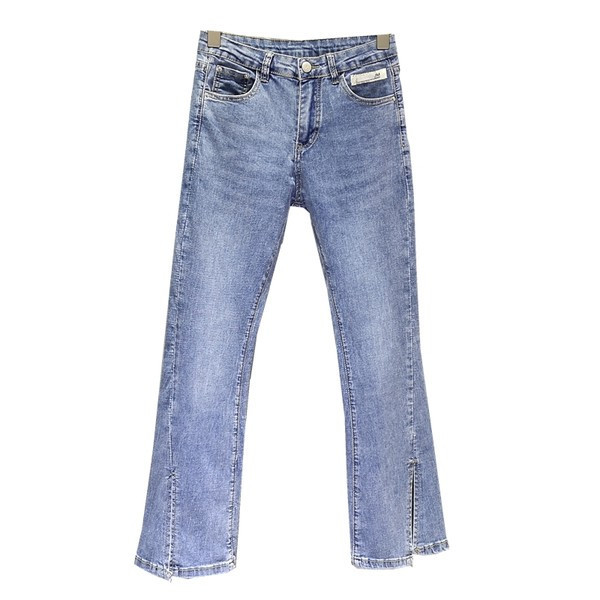 Blugi moderni de dama cu crapaturi in albastru