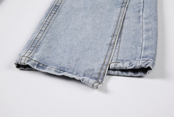 Blugi de dama - model asimetric cu talie inalta