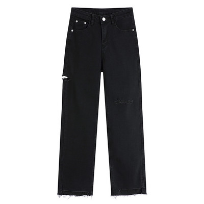 Sieviešu džinsi ar saplēstu rakstu