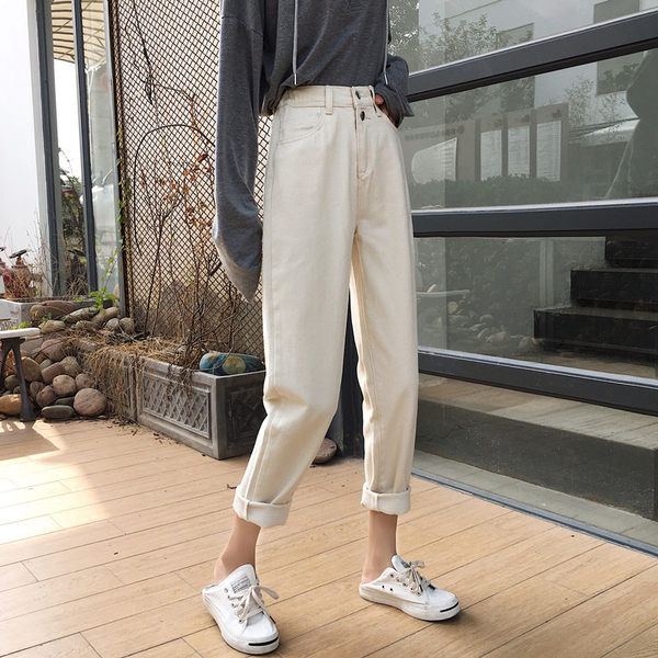 Blugi de primavara in culoare deschisa - model larg