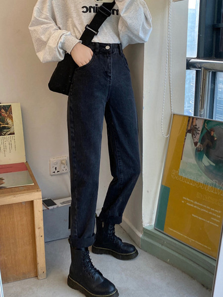 Blugi de dama de culoare neagra cu lungime 7/8