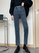 Sieviešu džinsi, taisns modelis ar augstu vidukli