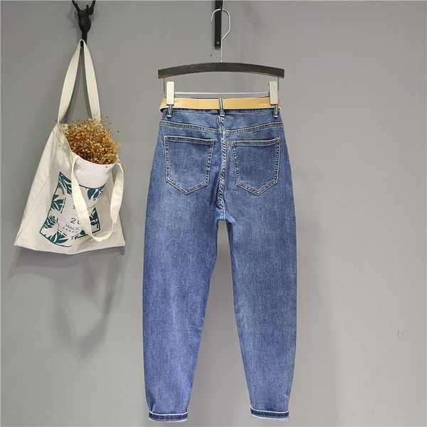 Ikdienas sieviešu vienkrāsaini džinsi ar augstu vidukli