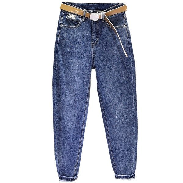 Ikdienas sieviešu vienkrāsaini džinsi ar augstu vidukli