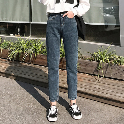 Blugi de primăvară de damă cu talie înaltă - un model curat