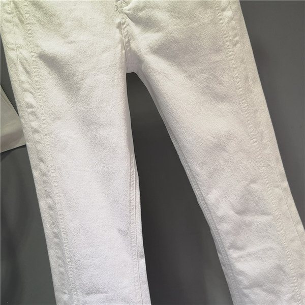 Blugi de damă moderni cu talie înaltă și fante