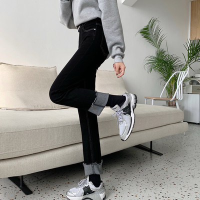 Γυναικεία τζιν άνοιξη με ψηλή μέση - ρετρό μοντέλο