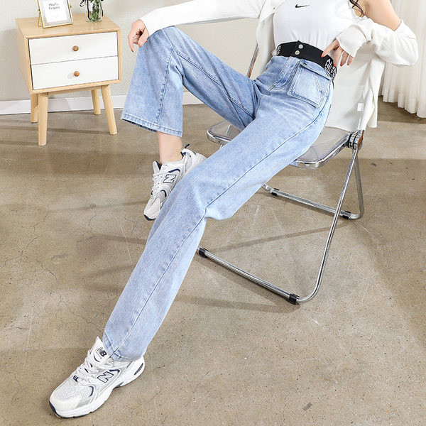 Blugi de dama cu talie elastica si buzunare