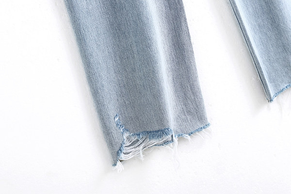 Blugi de dama model uni cu buzunar si talie inalta