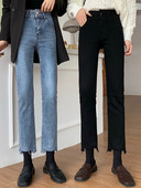 Blugi de dama cu talie inalta si lungime 9/10