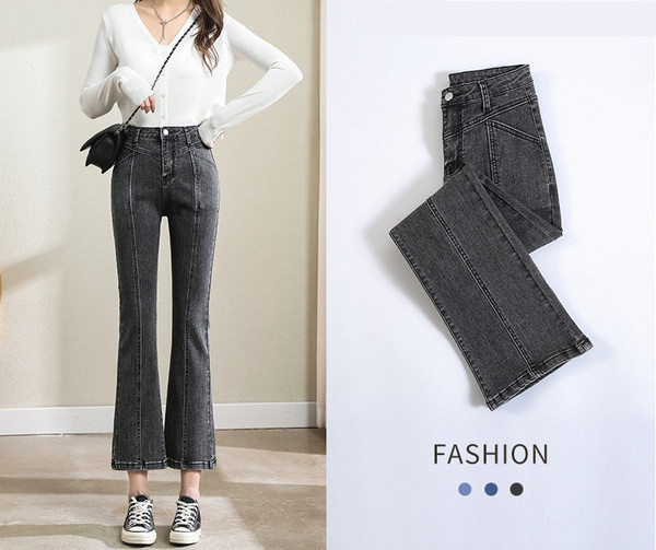 Sieviešu džinsi ar augstu vidukli tipa Charleston divi modeļi