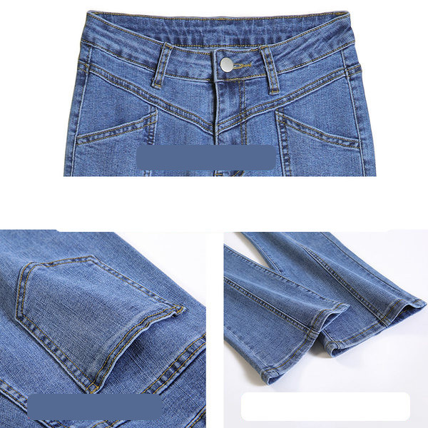 Sieviešu džinsi ar augstu vidukli tipa Charleston divi modeļi