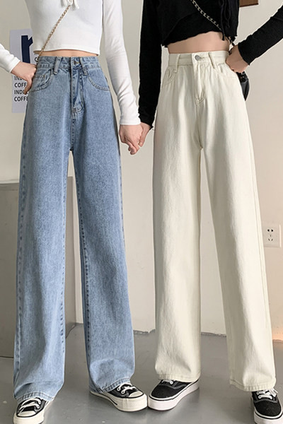 Ženske traperice s visokim strukom i džepovima