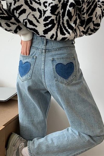 Blugi de dama lati cu buzunare