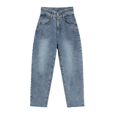 Blugi de dama model lat in talie inalta si buzunare