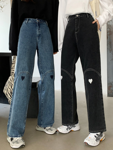 Plats sieviešu džinsu modelis ar augstu vidukli divās krāsās