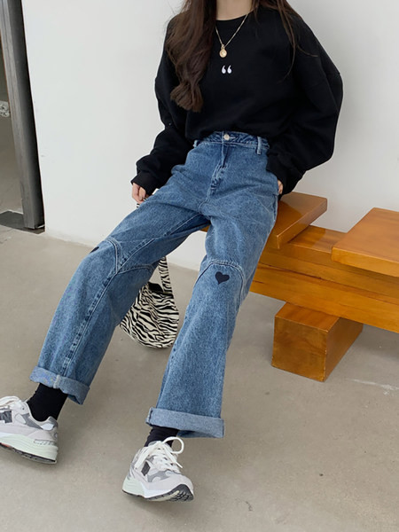 Plats sieviešu džinsu modelis ar augstu vidukli divās krāsās