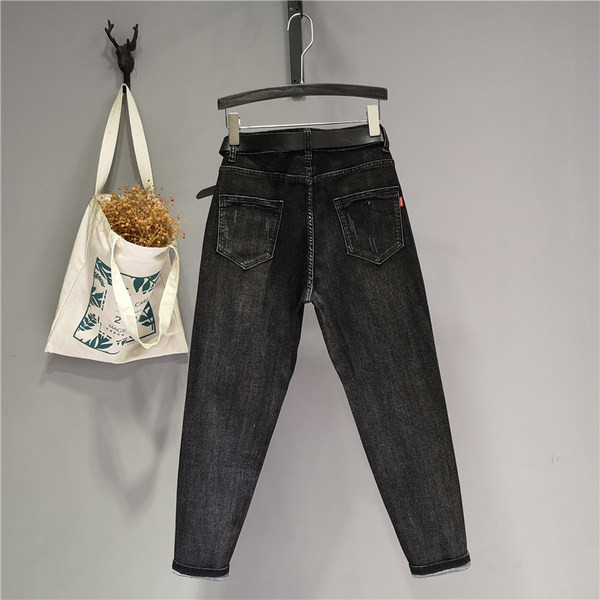 Model nou de blugi dama cu pietre si talie inalta