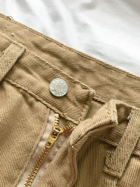 Blugi de dama cu talie inalta si buzunare-stil retro