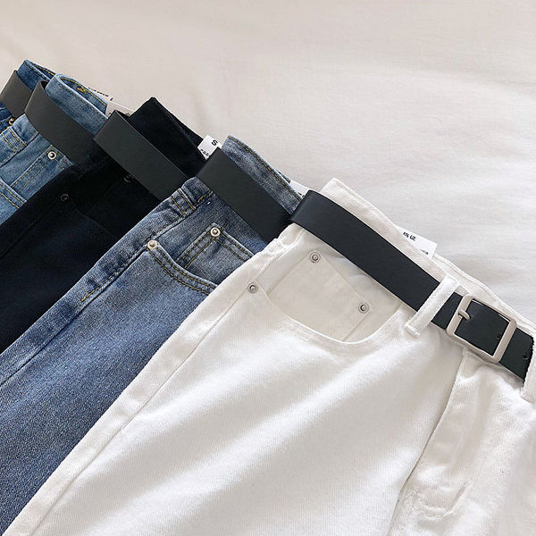 Blugi de dama cu talie inalta si buzunare