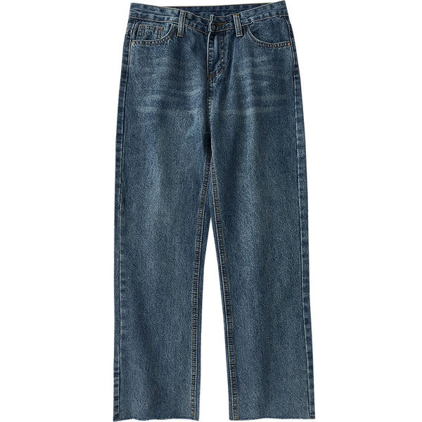 Blugi retro de dama cu talie inalta si buzunare