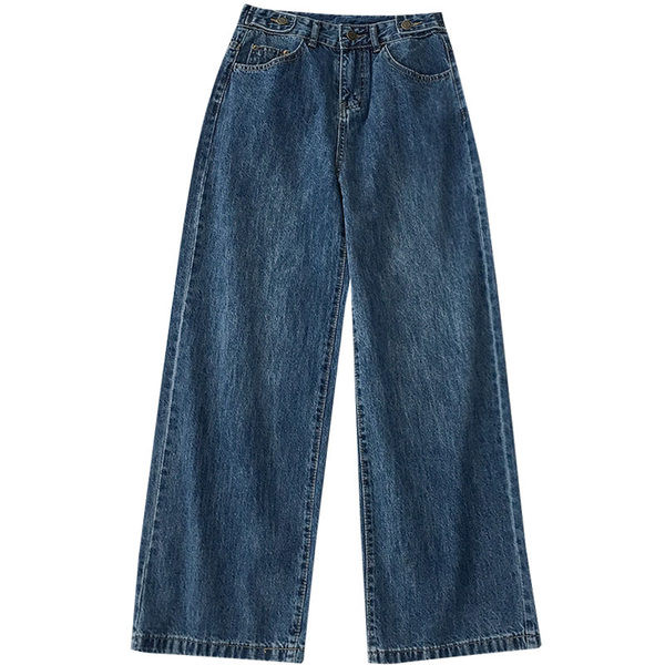 Casual τζιν με κουμπιά και τσέπες