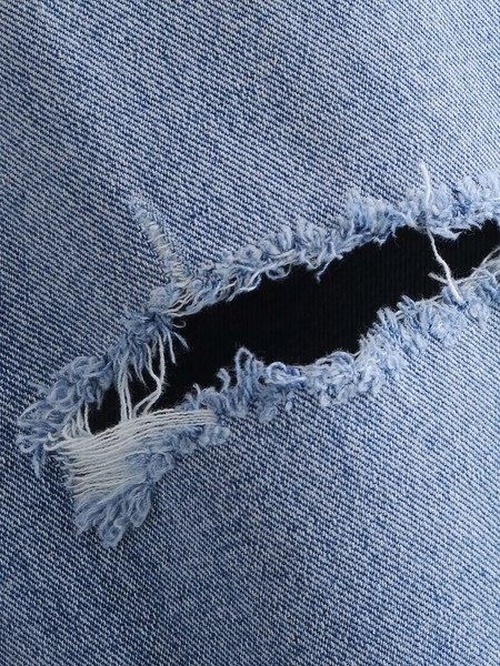 Ευρύ μοντέλο τζιν με σκισμένο μοτίβο για γυναίκες