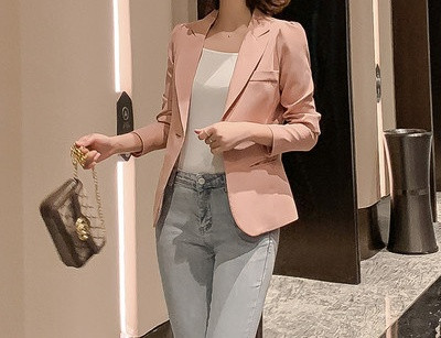 Sieviešu eleganta īsa modeļa jaka ar pogu