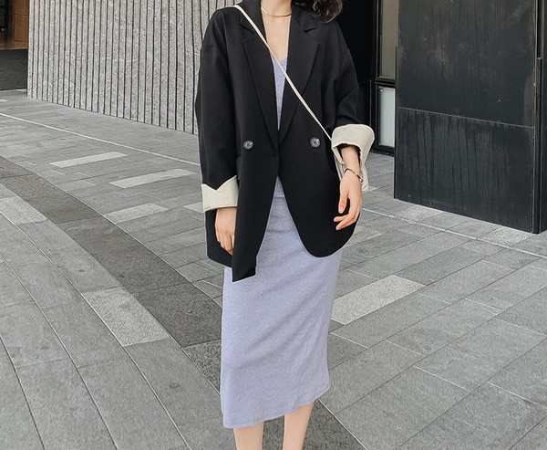 Geaca moderna de dama model lung uni cu buzunare