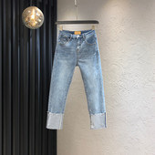 Γυναικείο τζιν νέο μοντέλο με τσέπες και ψηλή μέση