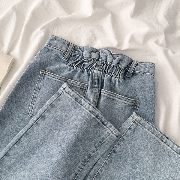 Blugi de dama cu talie elastica si buzunare