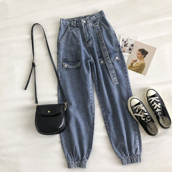 Blugi de dama model gratuit cu talie elastica