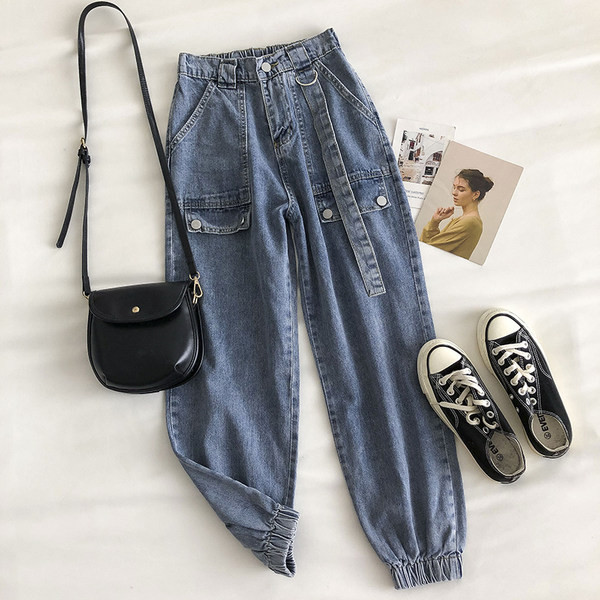 Blugi de dama model gratuit cu talie elastica