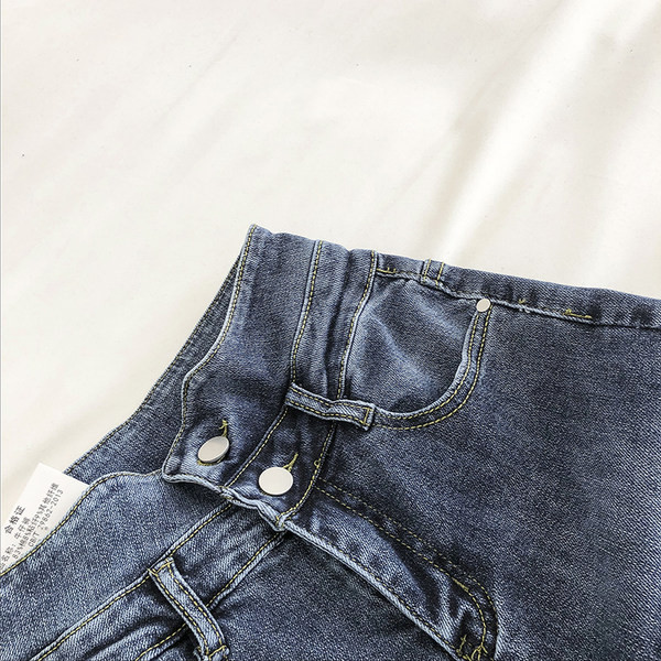 Blugi de dama de primavara cu talie inalta